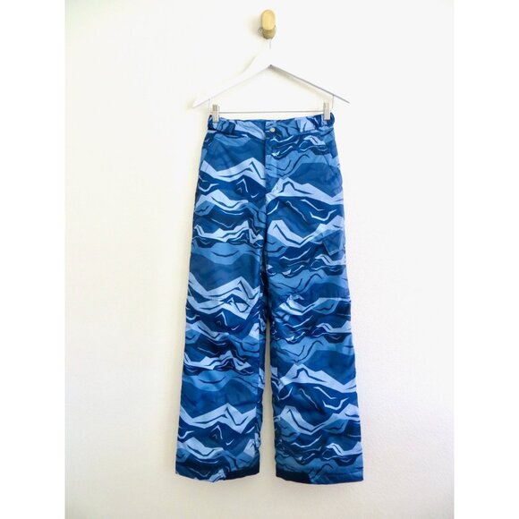 NEW! Columbia Ice Slope II Waterproof Snow Pants Camo Blue Boy's Youth SZ L - Picture 3 of 8